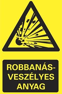 Robbanásveszélyes anyag!